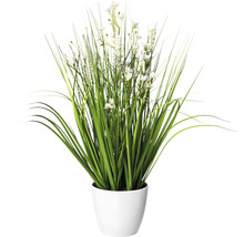 Plantă artificială cu flori albe în ghiveci