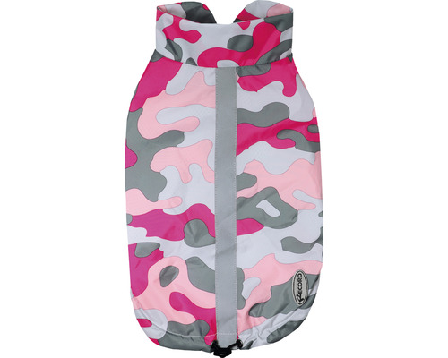 Haină pentru câini cu model de camuflaj și benzi reflectorizante