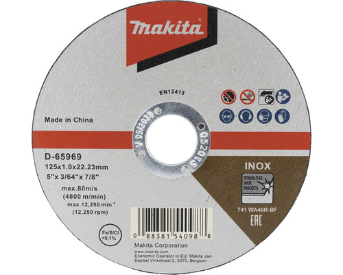 Disc debitare inox Makita Ø125x1x22,23 mm | HORNBACH