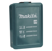 Set burghie Makita cu 18 piese în cutie metalică