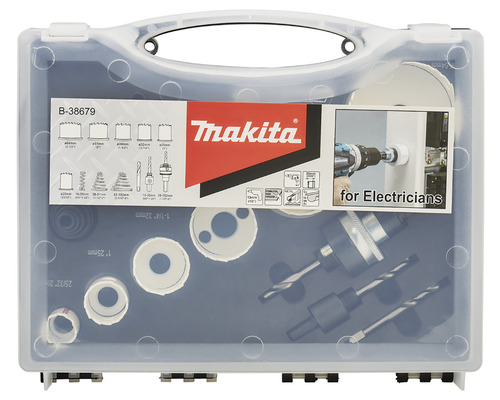 Set freze-cupă Makita pentru electricieni în valiză
