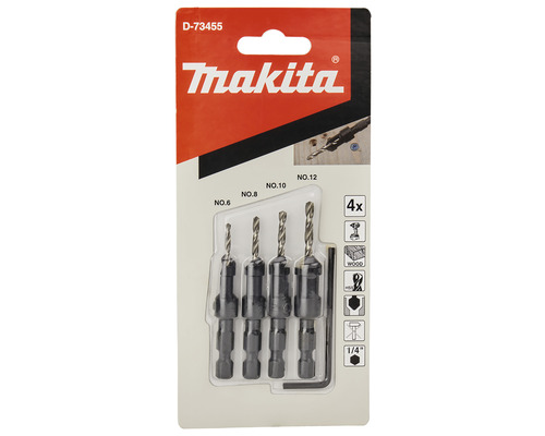 Set burghie de alezat Makita cu patru burghie de alezat pentru lemn