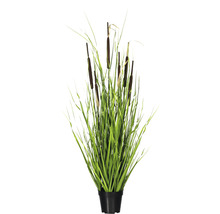 Papură artificială în ghiveci ca decor pentru interior și exterior