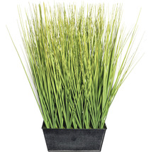 Iarbă artificială într-o jardinieră dreptunghiulară