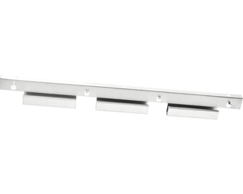 Șină metalică cu trei suporturi pentru montare pe perete