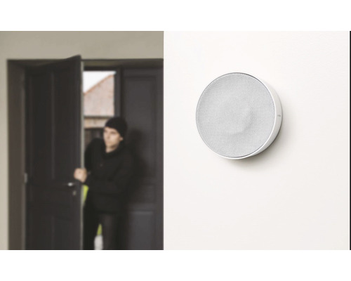 Sistem de securitate cu hoț în fața unei uși