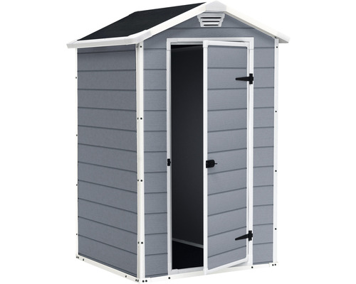 Șopron de grădină cu ușa deschisă