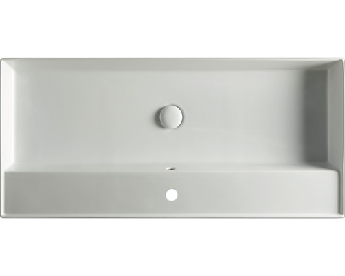 Lavoar rectangular ceramică sanitară, montare pe blat, cu preaplin