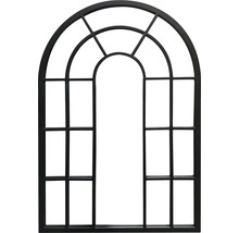 Ramă de fereastră neagră în formă de arc cu mai multe panouri de sticlă