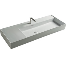 Lavoar rectangular de blat din ceramică sanitară cu robinet
