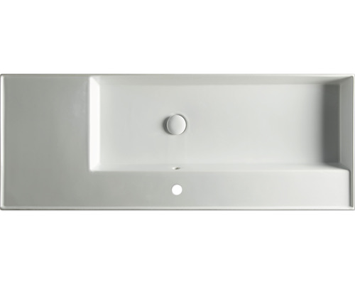 Chiuvetă ceramică cu preaplin și orificiu pentru robinet