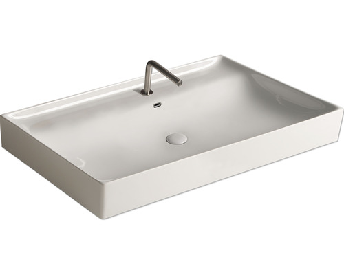 Lavoar rectangular de blat cu baterie