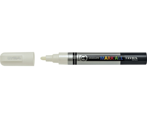 Marker permanent Graduate Mark All Lyra 2 mm alb