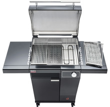 Grătar electric cu capac deschis și grătare