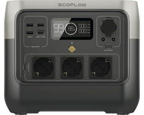 Generator de curent EcoFlow cu porturi USB și prize