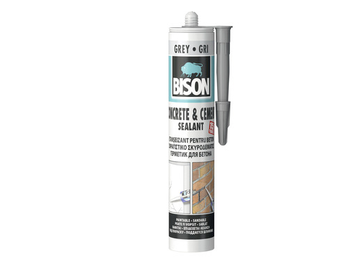 Etanșeizant pentru beton Bison Concrete&Cement gri 310 ml Etanșant pentru beton Bison la cartuș