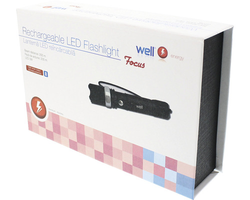 Ambalajul unei lanterne reîncărcabile cu LED