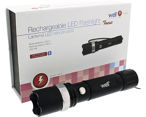 Lanternă LED reîncărcabilă cu ambalaj