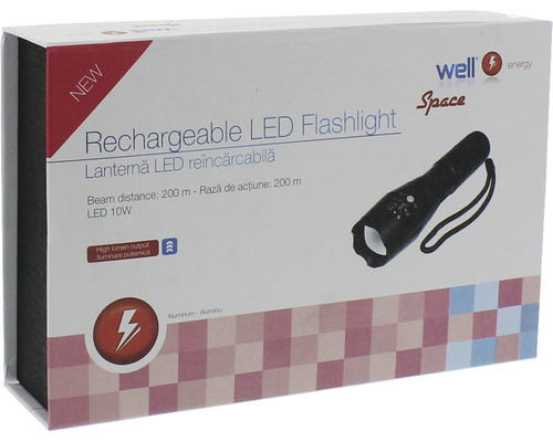 Ambalajul unei lanterne LED reîncărcabile