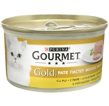 Hrană umedă pentru pisici PURINA Gourmet Gold Mousse cu pui 85 g-thumb-0