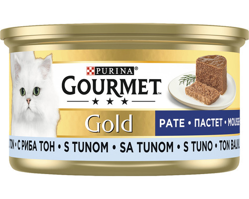 Hrană umedă pentru pisici PURINA Gourmet Gold Mousse cu ton 85 g