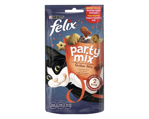 Snack pentru pisici PURINA Felix Party Mix Grill 60 g