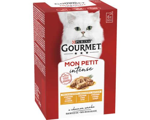 Purina Gourmet Mon Petit Intense hrană pentru pisici, pachet multiplu