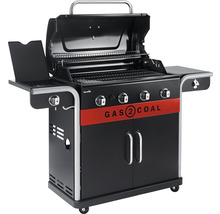 Grătar pe gaz și cărbune cu suprafețe de depozitare și dulap inferior