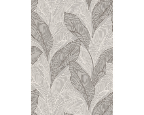 Tapet vlies Leaves taupe deschis 10,05x0,53 m Tapet cu model de frunze