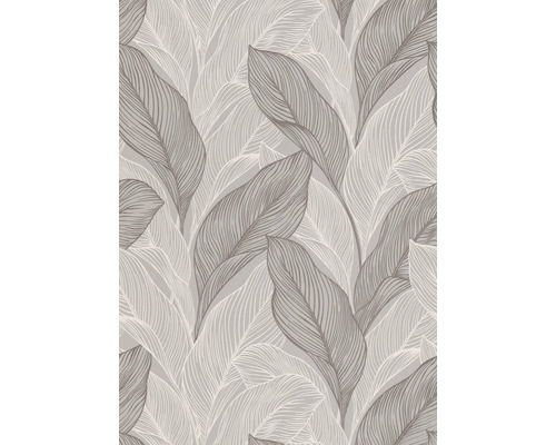 Tapet vlies Leaves taupe deschis 10,05x0,53 m