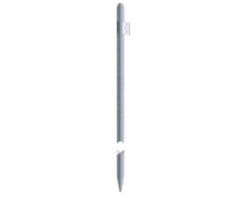 Electrod zincat OBO Bettermann 2000 mm tip țăruș, pentru împământare sistem paratrăsnet casnic Ancoră de pământ metalică cu ureche de fixare