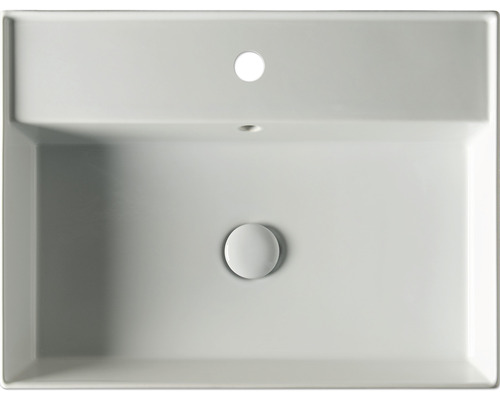 Lavabo ceramic dreptunghiular cu garnitură de scurgere