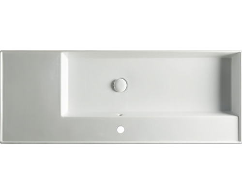 Chiuvetă ceramică cu preaplin și orificiu pentru robinet