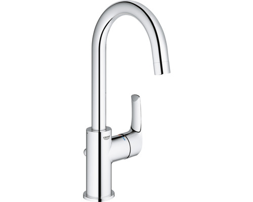 Baterie lavoar monocomandă GROHE Eurosmart mărime L cartuș ceramic 28 mm set evacuare cu tijă crom