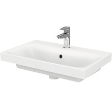 Chiuvetă ceramică albă cu robinet cromat