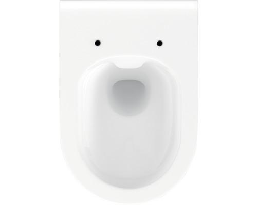 Vedere de sus a unei toalete ceramice albe