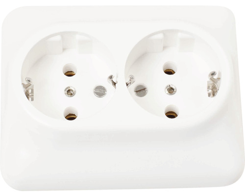 Priza dublă pentru montaj pe perete