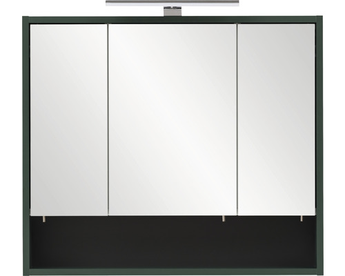 Dulap cu oglindă cu trei uși și iluminare