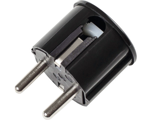 Ștecher cu contact de protecție CP Starke 16A negru, cu ieșire laterală cablu Adaptor cu contact de protecție pentru racord electric