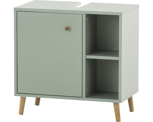 Dulap inferior pentru lavoar cu ușă și două rafturi deschise