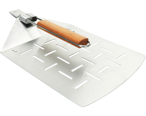 Paletă de pizza din oțel inoxidabil cu mâner din lemn