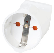Ștecher alb cu contact de protecție pentru racordare electrică