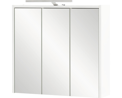 Dulap cu oglindă cu trei uși și iluminare