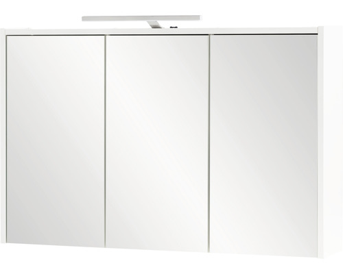 Dulap cu oglindă cu trei uși și iluminare