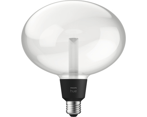 Bec LED Philips Hue cu balon mare din sticlă transparentă