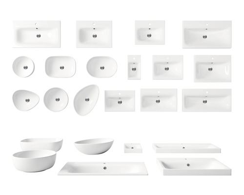 Diverse lavoare ceramice în diferite forme