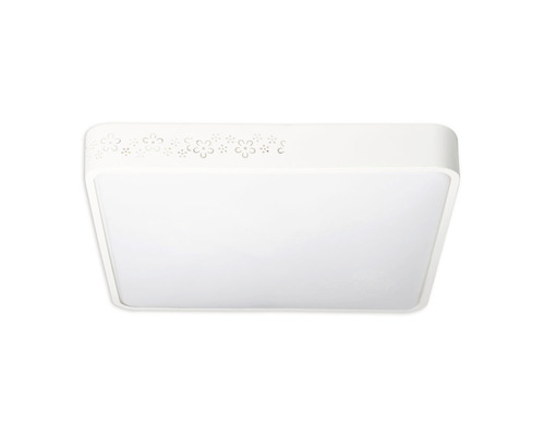 Plafonier alb, dreptunghiular, cu decor floral