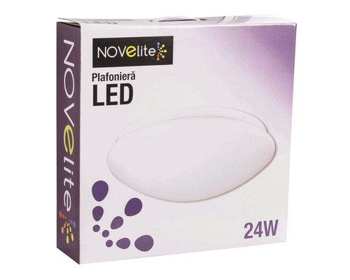 Ambalajul unei plafoniere LED NoveLite de 24 wați