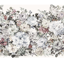 Tapetă florală cu design de trandafiri și bujori