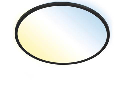 Plafonieră cu LED integrat Slim 31W 3500 lumeni 2700-6500K, cu telecomandă, negru Plafonieră rotundă cu ramă neagră
